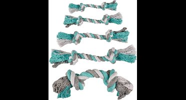 Hs Katoen Jim Knoopbeen 2 Knopen Munt/wit/grijs Xl 40cm