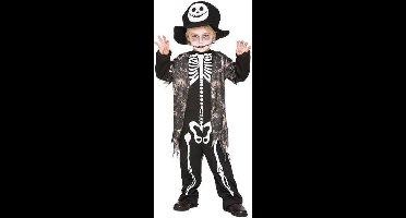 Witbaard Verkleedpak Skelet Polyester Zwart/wit Maat 140-152