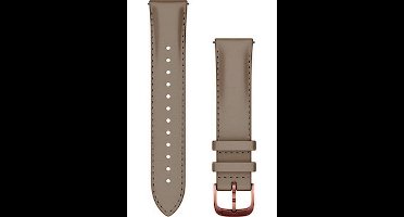 Garmin Quick Release Horlogebandje - Italiaans Leer - 20mm Polsbandje - Wearablebandje - Lichtbruin / Rose Goud