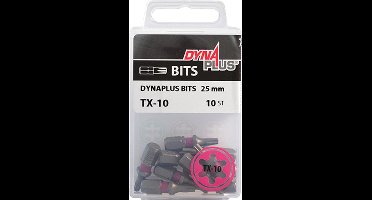 Dynaplus - Schroefbit - Torx 10 - 25mm - Roze (10 stuks)