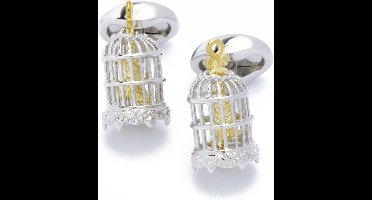 Manchetknopen - Vogelkooi Goud en Zilver