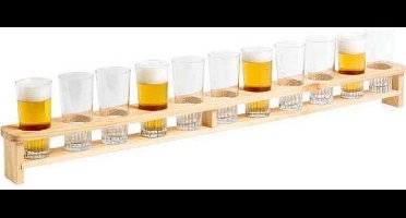 Cosy & Trendy Bierlat 11 Glazen Hout - Cosy&Trendy CX015