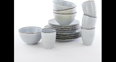 Mica Decorations Tabo Servies - 16 Delig - Grijs