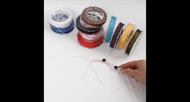 Polyester koord, dikte 1 mm, diverse kleuren, 10x50 m/ 1 doos