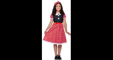 Smiffys - Cute Mouse Kinder Kostuum - Kids tm 9 jaar - Rood/Wit