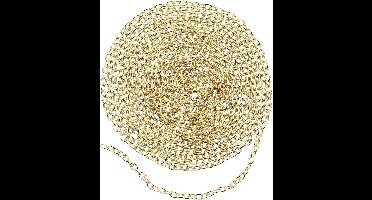 Jasseron - Verguld - Ketting - Sieraden Maken - DIY - Mode Accessoires - Knutselprojecten - b 2 mm - 20 m