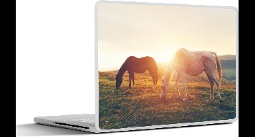 Laptop sticker - 13.3 inch - Paarden - Zon - Dieren - 31x22,5cm - Laptopstickers - Laptop skin - Cover