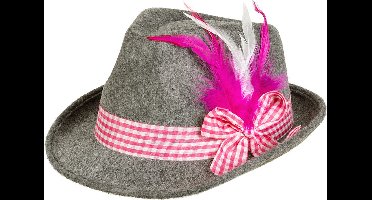 Boland - Hoed Wiesn roze - 58 - Volwassenen - Unisex - Bierfeest