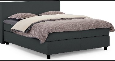 Karlsson Autentik Tunn complete boxspring met pocketvering matras - 160x210 cm - Antraciet