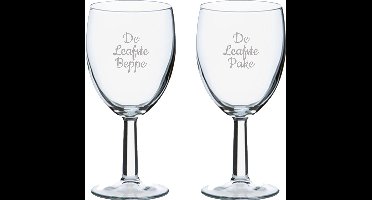 Gegraveerde wijnglas 24,5cl De Leafste Pake-De Leafste Beppe
