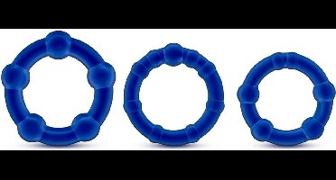 Blush Cockring STAY HARD BEADED S Blauw