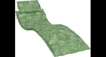 vidaXL - Ligbedkussen - bladpatroon - oxford - stof