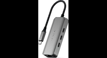 Satechi USB-C 4-in-1 hub with ethernet (2.5 Gb) - Grijs