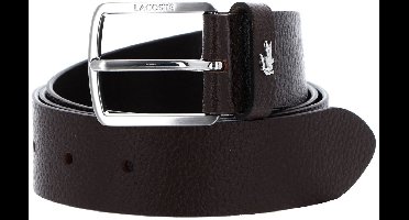 LACOSTE Leren Riem Elegance Grained Leather Belt W95 Marron Donkerbruin