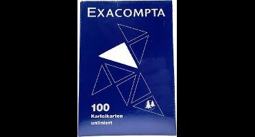 10x etui 100 steekkaarten bristol - effen niet geperforeerd 74x105mm, Wit