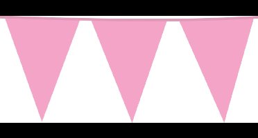 3x Giga Vlaggenlijn Baby Roze 30x45cm 10 meter XXL - Verjaardag Feest Party Festival Poolparty Decoratie
