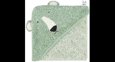 Trixie Badcape - Mr. Polar Bear - 75x75cm - 100% Biologisch Katoen - Hooded Towel - Handig formaat