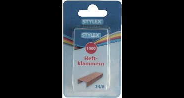 Toppoint Nietjes - 3000x stuks - 24/6 - koper kleur - kantoor benodigdheden