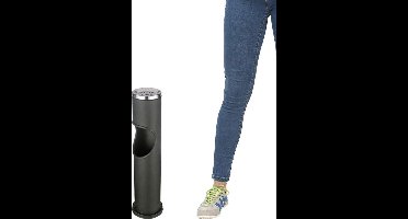 HI - As- - en - afvalbak - staand - 46,5 - cm - zwart