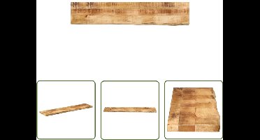 vidaXL Tafelblad met natuurlijke rand 160x20x3,8 cm massief mangohout - Houten Tafelblad - Mangohout Tafelblad - Naturel Tafelblad - Vintage Tafelblad - Industriele Tafelblad