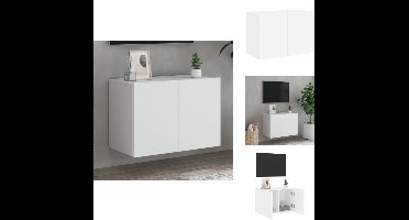 vidaXL Tv-meubel - Tv-meubelen - Tv Kast - Opbergkast - Tv-meubel wandgemonteerd 60x30x41 cm wit
