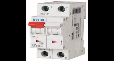 Eaton Installatieautomaat PLZ6-B10/1N-MW , B 10A , 2 Polig incl. NUL , 6 kA