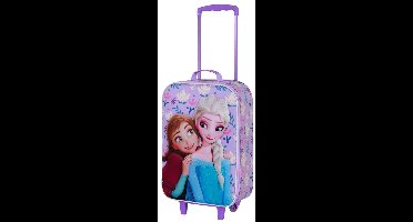 Karactermania - Disney - Frozen 2 Beauty - Reiskoffer - Zachte 3D trolley Handbagage Koffer - Reiskoffer - Lila