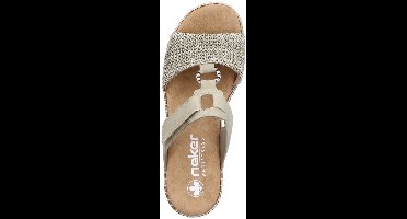 Rieker -Dames - groen olijf - slippers & muiltjes - maat 41