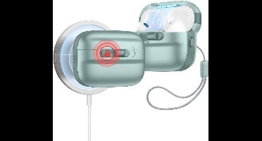 ESR HaloLock Pulse Magnetic Lock Hoesje geschikt voor AirPods Pro 1 / 2 - Compatibel met MagSafe - Groen