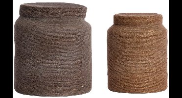 Light & Living Mand Betania - Donkerbruin - Ø33cm - Set van 2 - Modern