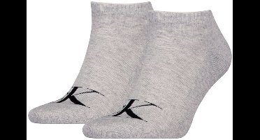 Calvin Klein Jeans Heren Sneakersokken 2-Pack Monogram Grijs