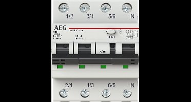 AEG aardlekautomaat 3polig+nul 25A C-kar 30mA (DMA63N C25/030)