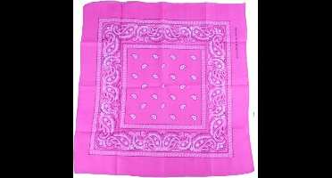 New Age Devi - Zakdoek - Bandana - Roze - 54 x 54 Cm - Een Stuk - Uniek
