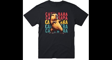 Capybara T-shirt - Heren Dames Unisex - cadeau - Grappige T-shirt’s - Origineel Cadeau - Zwart - Capibara - Funny - Grappig - Maat XL