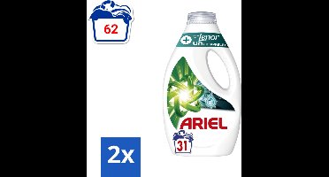 Ariel Original - Touch of Lenor Unstoppables - Vloeibaar Wasmiddel - Gekleurde Was - 31 Wasbeurten - Voordeelverpakking - 2 stuks