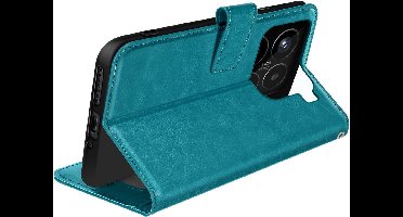 Mayaxess, Hoesje voor Xiaomi 15 Portemonnee met Handkoord, Turquoise