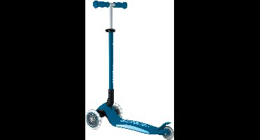 3-Wiel Step - Globber Primo Foldable Plus Lights Petrol Blue - blauw - lichtgevende wielen - vouwbaar - in hoogte verstelbaar - vanaf 3 tot 9 jaar