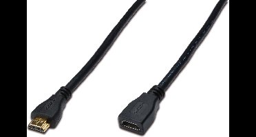HDMI kabel HDMI Type A (Standaard) HDMI Type C (Mini) Zwart