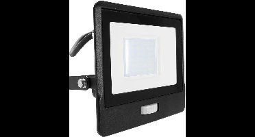 V-TAC VT-138S-1-B LED Schijnwerper - Samsung - PIR Sensor - IP65 Waterdicht - Zwart - 30W - 2340 Lumen - 6500K