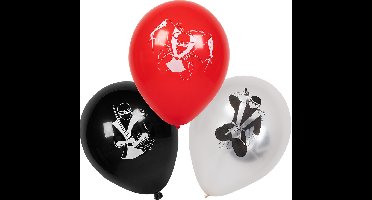 Boland - Set 6 latex ballonnen 'Ninja' - Multi - Overig