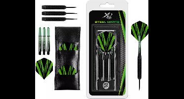 XQMax Black Coated Darts - Dartpijlen - 23 gram - zwart/groen