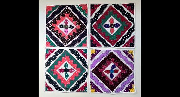 Applique Cotton Cushion Covers - 4 pieces