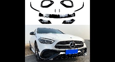 Frontspoiler Splitter Spoiler Passend Voor Mercedes C Klasse W206 S206 AMG Line Aero Look