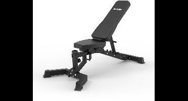 Gorilla Sports Verstelbare Halterbank - Fitnessbank - Verstelbaar - Max. 1300 kg - Met accessoires - Zwart