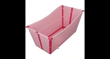 Inklapbare Badkuip – Opvouwbaar Bad – Reisbubbelbad – Draagbaar Bad – Mini Zwembad – Lichtgewicht & Duurzaam – Met Afvoerplug – Roze