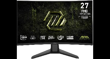MSI MAG 274CF X24 - Full HD Curved Gaming Monitor - 240Hz - 27 inch