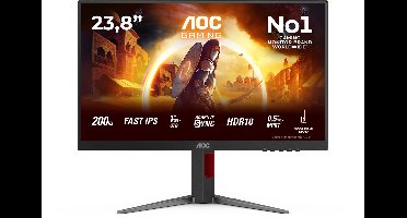AOC G4 24G4HA - Full HD IPS Gaming Monitor - 200Hz - Ergonomisch - Speakers - 24 inch