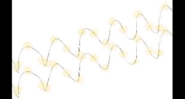 Goobay 2x Silver Wire Light Chain with 20 LEDs, incl. Timer