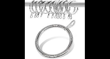 20 stuks metalen gordijnringen - metalen ophangringen voor gordijnen en gordijnroeden - schuifringen met oogjes - binnendiameter 3,8 cm
