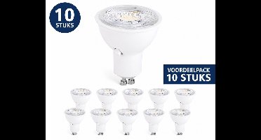 Voordeelpack 10x Integral GU10 LED Lamp 4.9W 540lm CCT Switch 2700K/3000K/4000K Dimbaar 60° Wit | GU10 | Extra Warm Wit-Warm Wit-Koel Wit | 4.9 watt | 25.000 Branduren